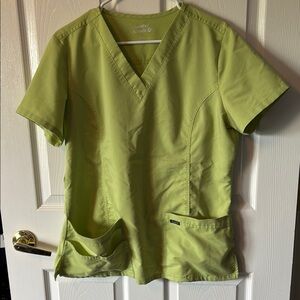 Lime-Green Scrub Top